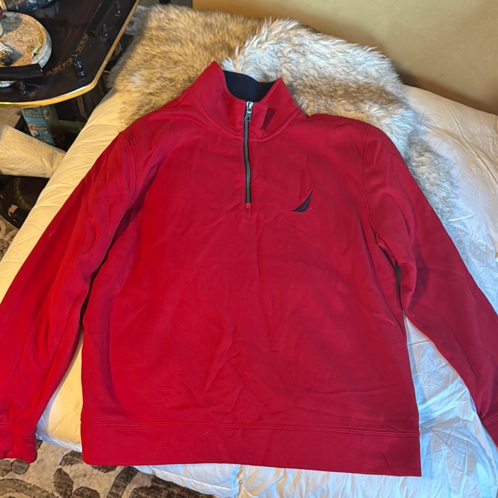 Nautica Red Quarter-Zip Pullover